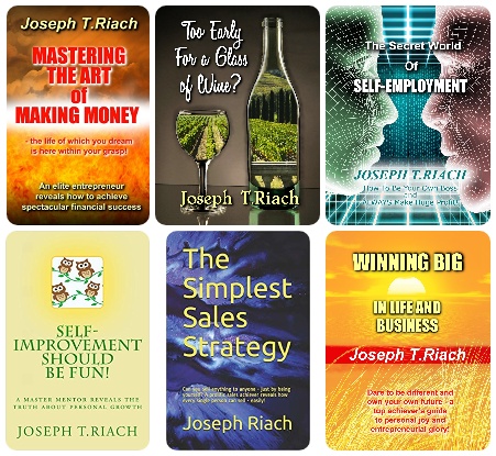 Joseph T.Riach, author of personal achievement paperbacks, ebooks and mystery novels